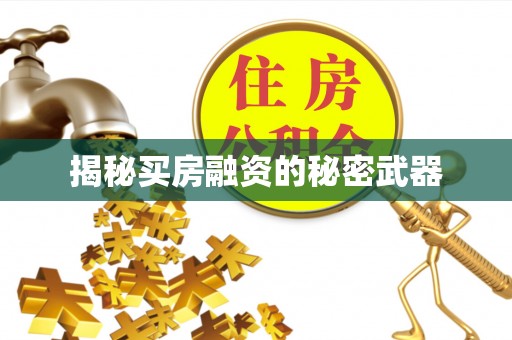 林州揭秘买房融资的秘密武器